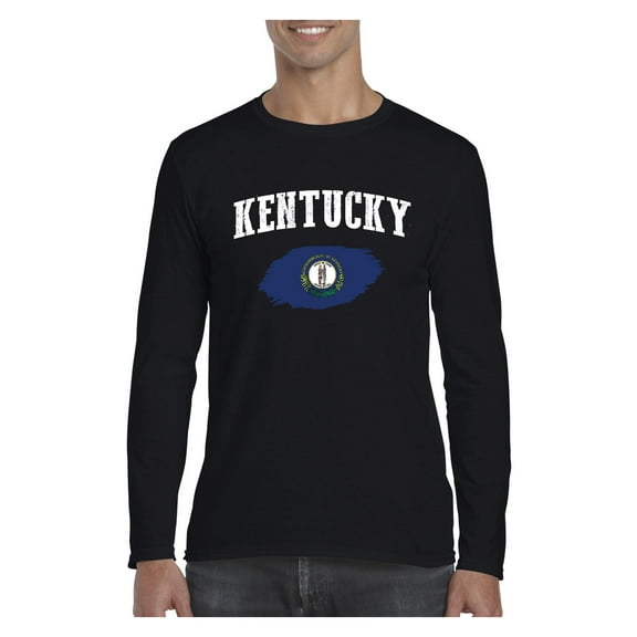 MmF - Mens Long Sleeve T-Shirts, up to Size 5XL - Kentucky