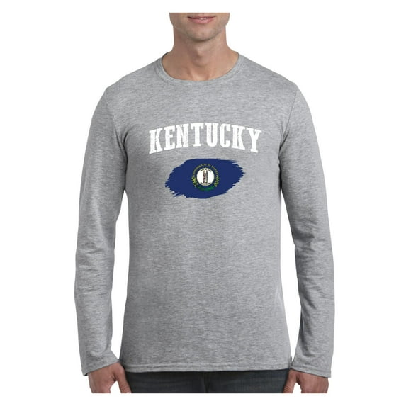 MmF - Mens Long Sleeve T-Shirts, up to Size 5XL - Kentucky