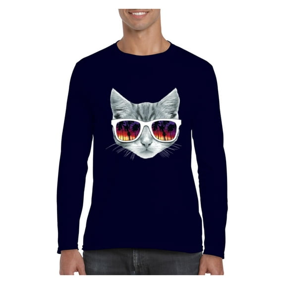 MmF - Mens Long Sleeve T-Shirts, up to Size 5XL - Kitty