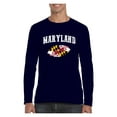thumbnail image 1 of MmF - Mens Long Sleeve T-Shirts, up to Size 5XL - Maryland Flag, 1 of 4