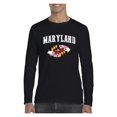 thumbnail image 1 of MmF - Mens Long Sleeve T-Shirts, up to Size 5XL - Maryland Flag, 1 of 4