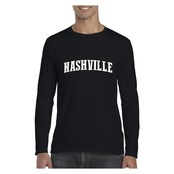 MmF - Mens Long Sleeve T-Shirts, up to Size 5XL - Nashville Tennessee Flag