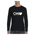 thumbnail image 1 of MmF - Mens Long Sleeve T-Shirts, up to Size 5XL - Ohio Map, 1 of 4