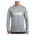 thumbnail image 1 of MmF - Mens Long Sleeve T-Shirts, up to Size 5XL - Ohio Map, 1 of 4