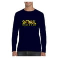 thumbnail image 1 of MmF - Mens Long Sleeve T-Shirts, up to Size 5XL - Softball Play Hard or Go Home, 1 of 4