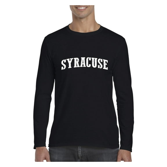 MmF - Mens Long Sleeve T-Shirts, up to Size 5XL - Syracuse New York