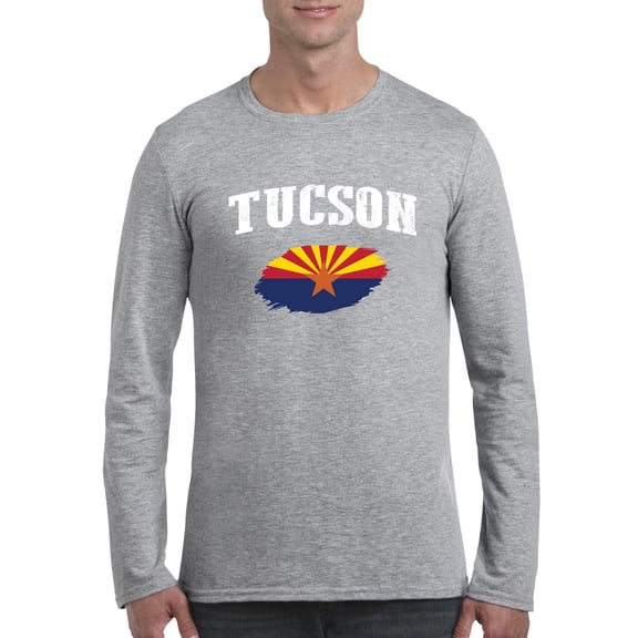 MmF - Mens Long Sleeve T-Shirts, up to Size 5XL - Tucson Arizona Flag