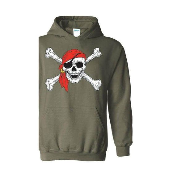 MmF - Mens Plus Sweatshirts and Hoodies - Halloween Jolly Roger Skull Crossbones