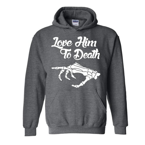 MmF - Mens Plus Sweatshirts and Hoodies - Halloween Love Him To Death Matching Halloween Couple