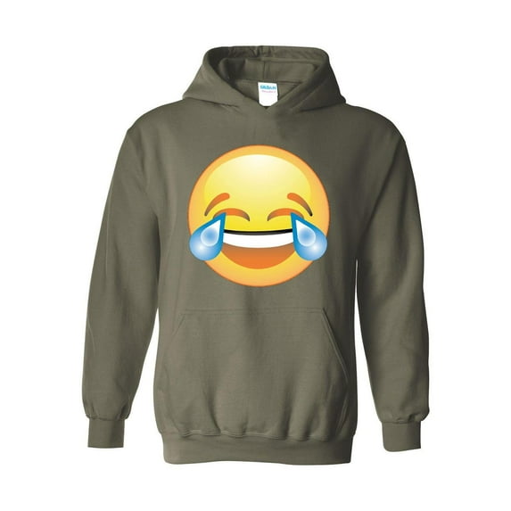 MmF - Mens Plus Sweatshirts and Hoodies, up to Size 5XL - Emoji Laughing Tears