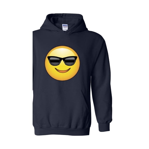 MmF - Mens Plus Sweatshirts and Hoodies, up to Size 5XL - Emoji with Sunglasses