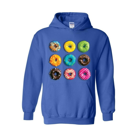 MmF - Mens Plus Sweatshirts and Hoodies, up to Size 5XL - Love Food Donuts Doughnuts