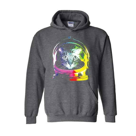 MmF - Mens Plus Sweatshirts and Hoodies, up to Size 5XL - Space Cat