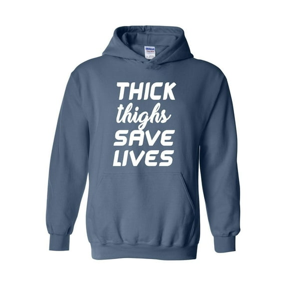 MmF - Mens Plus Sweatshirts and Hoodies, up to Size 5XL - Thick Thighs Save Lives