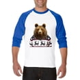 thumbnail image 1 of MmF - Mens Raglan Sleeve Baseball T-Shirts - BEAR IN XMAS UGLY SWEATER, 1 of 5