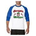 thumbnail image 1 of MmF - Mens Raglan Sleeve Baseball T-Shirts - Christmas Gangsta Wrapper, 1 of 5