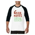 thumbnail image 1 of Mens Raglan Sleeve Baseball T-Shirts - Dear Santa, 1 of 5
