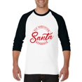 thumbnail image 1 of MmF - Mens Raglan Sleeve Baseball T-Shirts - ELF CERTIFIED SANTA APPROVED XMAS, 1 of 5