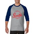thumbnail image 1 of MmF - Mens Raglan Sleeve Baseball T-Shirts - ELF CERTIFIED SANTA APPROVED XMAS, 1 of 5