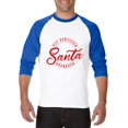 thumbnail image 1 of MmF - Mens Raglan Sleeve Baseball T-Shirts - ELF CERTIFIED SANTA APPROVED XMAS, 1 of 5