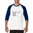 thumbnail image 1 of MmF - Mens Raglan Sleeve Baseball T-Shirts - Halloween Let`s Get Sheet Faced Ghost, 1 of 5