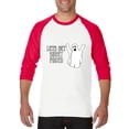thumbnail image 1 of MmF - Mens Raglan Sleeve Baseball T-Shirts - Halloween Let`s Get Sheet Faced Ghost, 1 of 5