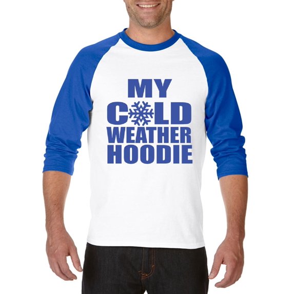 MmF - Mens Raglan Sleeve Baseball T-Shirts - MY COLD WEATHER XMAS HOODIE
