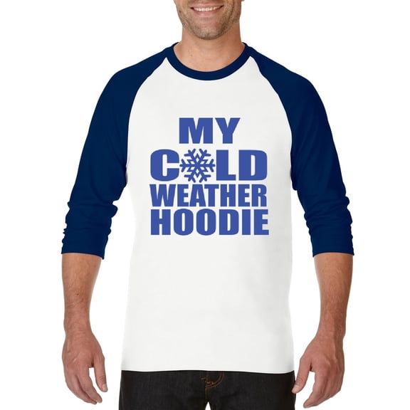 MmF - Mens Raglan Sleeve Baseball T-Shirts - MY COLD WEATHER XMAS HOODIE