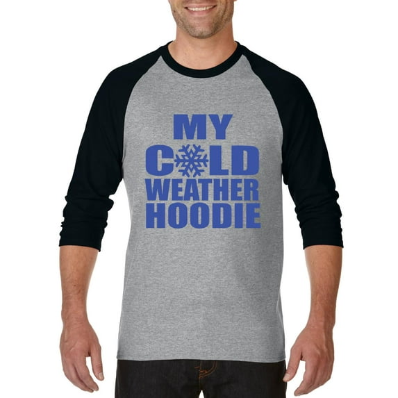 MmF - Mens Raglan Sleeve Baseball T-Shirts - MY COLD WEATHER XMAS HOODIE