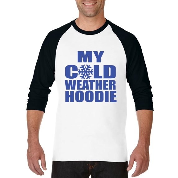 MmF - Mens Raglan Sleeve Baseball T-Shirts - MY COLD WEATHER XMAS HOODIE