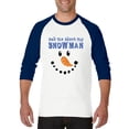 thumbnail image 1 of MmF - Mens Raglan Sleeve Baseball T-Shirts - MY XMAS SNOWMAN FLIP UP, 1 of 5