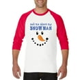 thumbnail image 1 of MmF - Mens Raglan Sleeve Baseball T-Shirts - MY XMAS SNOWMAN FLIP UP, 1 of 5