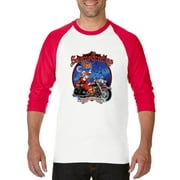 MmF - Mens Raglan Sleeve Baseball T-Shirts - SEASONS GREETINGS HAPPY HOLIDAYS