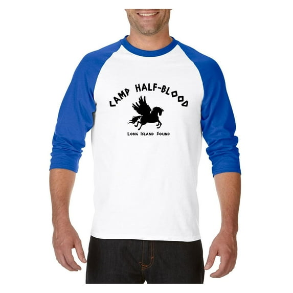 MmF - Mens Raglan Sleeve Baseball T-Shirts, up to Size 3XL - Camp Half Blood Demigods