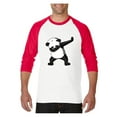 thumbnail image 1 of MmF - Mens Raglan Sleeve Baseball T-Shirts, up to Size 3XL - Dancing Panda, 1 of 4