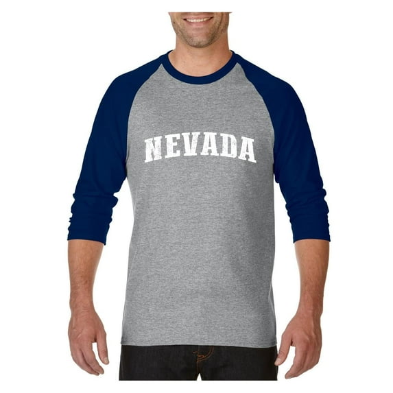 MmF - Mens Raglan Sleeve Baseball T-Shirts, up to Size 3XL - Nevada Las Vegas