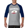thumbnail image 1 of MmF - Mens Raglan Sleeve Baseball T-Shirts, up to Size 3XL - Sacramento, 1 of 4