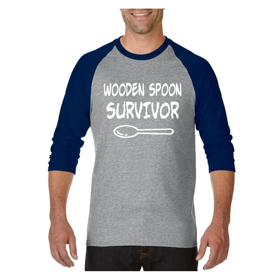 MmF - Mens Raglan Sleeve Baseball T-Shirts, up to Size 3XL - Wooden Spoon Survivor