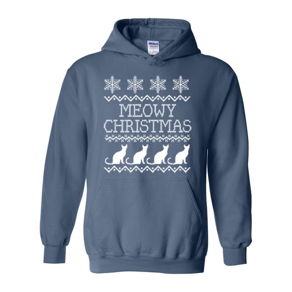 MmF - Mens Sweatshirts and Hoodies - Christmas Kitten Meowy