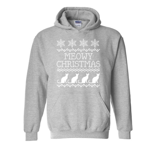 MmF - Mens Sweatshirts and Hoodies - Christmas Kitten Meowy