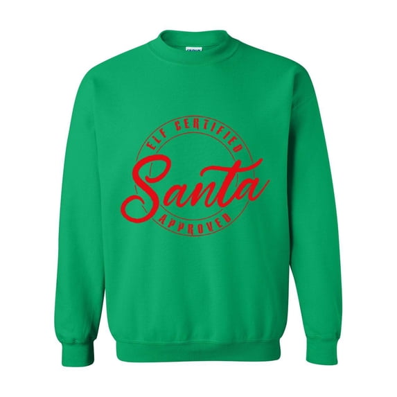 MmF - Mens Sweatshirts and Hoodies - ELF CERTIFIED SANTA APPROVED XMAS