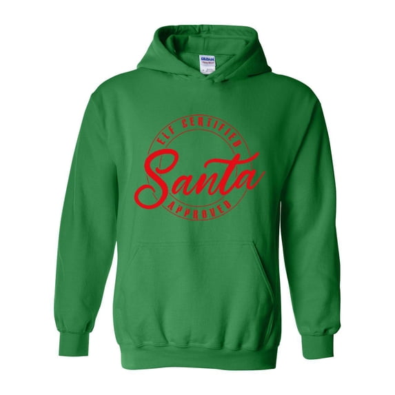 MmF - Mens Sweatshirts and Hoodies - ELF CERTIFIED SANTA APPROVED XMAS