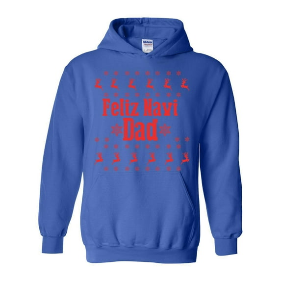 MmF - Mens Sweatshirts and Hoodies - Feliz Navidad in Black