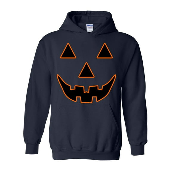 MmF - Mens Sweatshirts and Hoodies - Halloween Jack O' Lantern Pumpkin Face