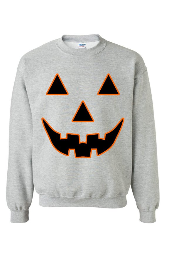 MmF - Mens Sweatshirts and Hoodies - Halloween Jack O' Lantern Pumpkin Face
