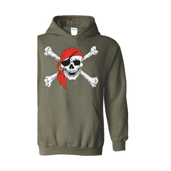 MmF - Mens Sweatshirts and Hoodies - Halloween Jolly Roger Skull Crossbones