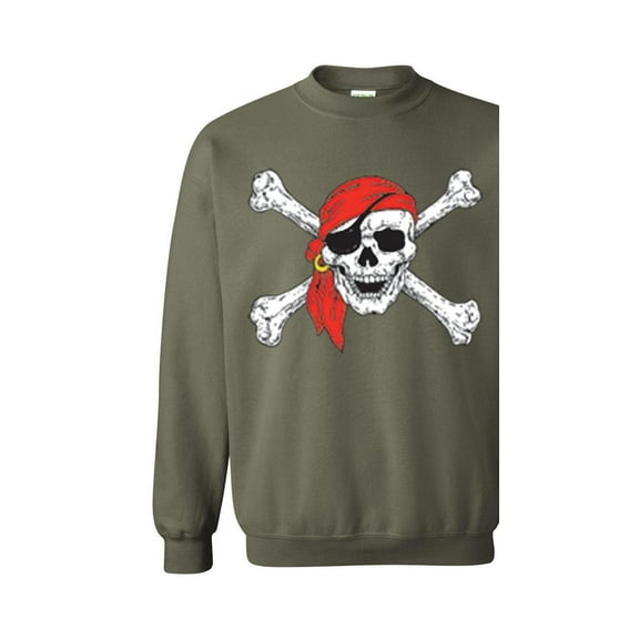 MmF - Mens Sweatshirts and Hoodies - Halloween Jolly Roger Skull Crossbones