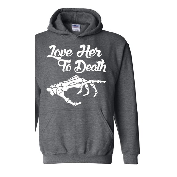 MmF - Mens Sweatshirts and Hoodies - Halloween Love Her to Death Matching Halloween Couple