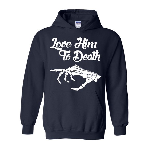 MmF - Mens Sweatshirts and Hoodies - Halloween Love Him To Death Matching Halloween Couple