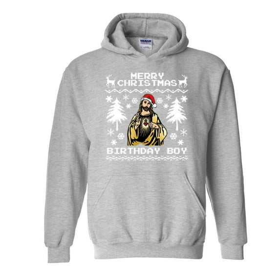 MmF - Mens Sweatshirts and Hoodies - MERRY XMAS FROM JESUS